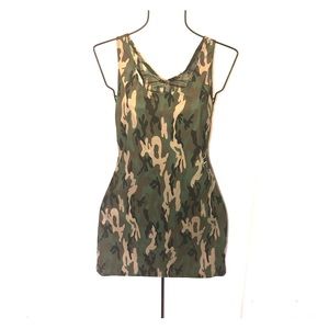 Camouflage army print dress